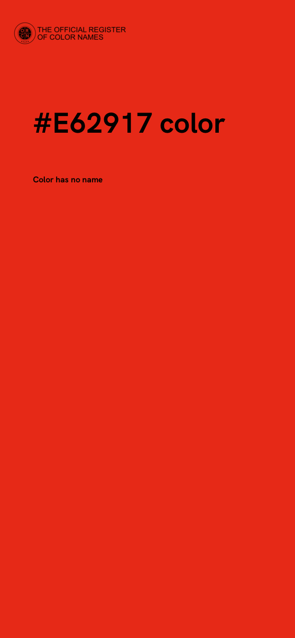 #E62917 color image