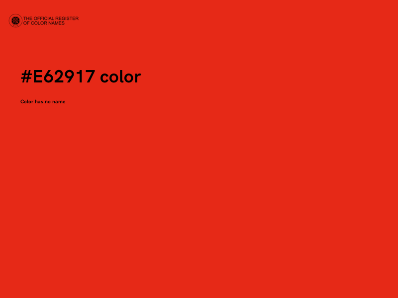 #E62917 color image