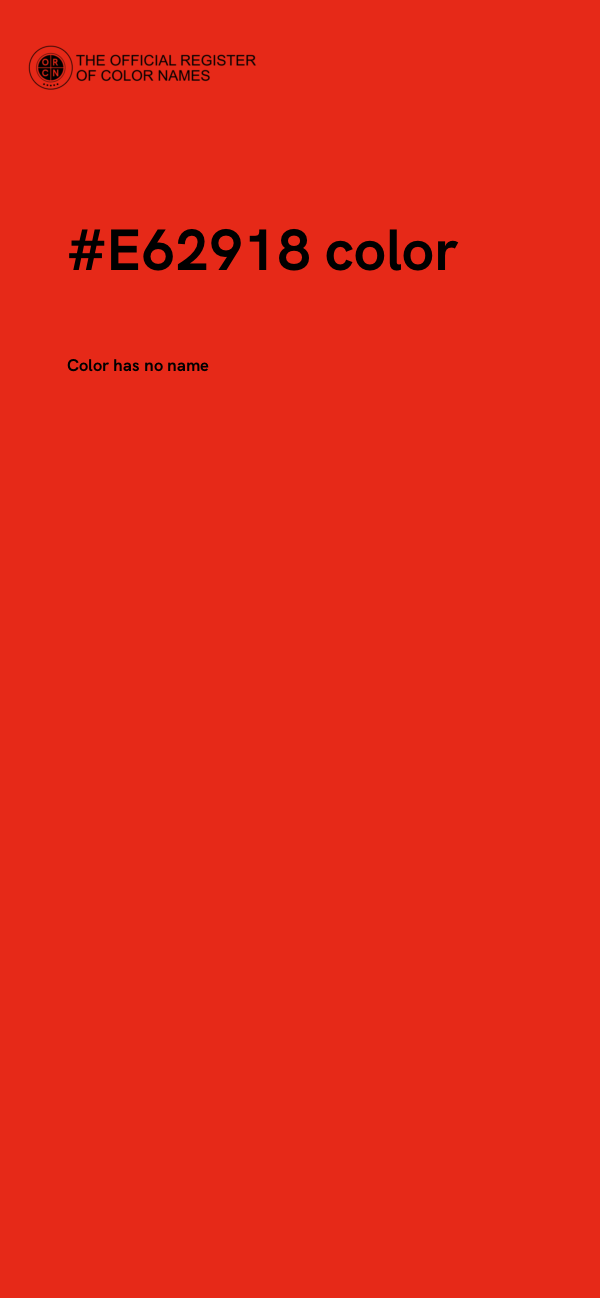 #E62918 color image