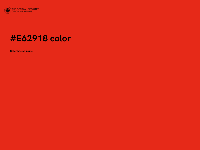 #E62918 color image