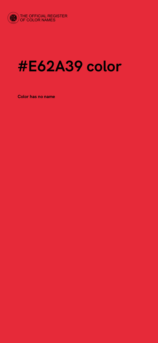 #E62A39 color image