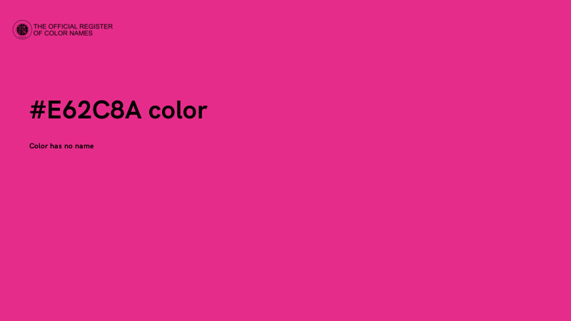 #E62C8A color image