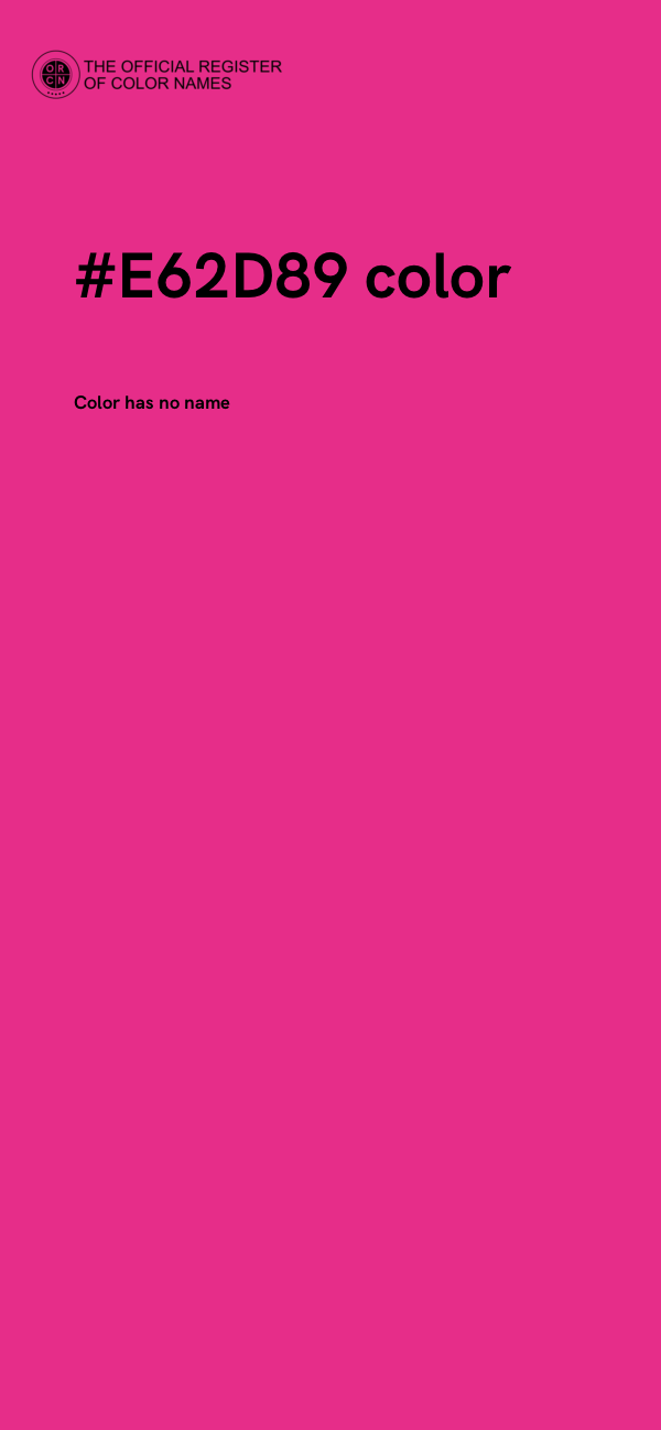 #E62D89 color image