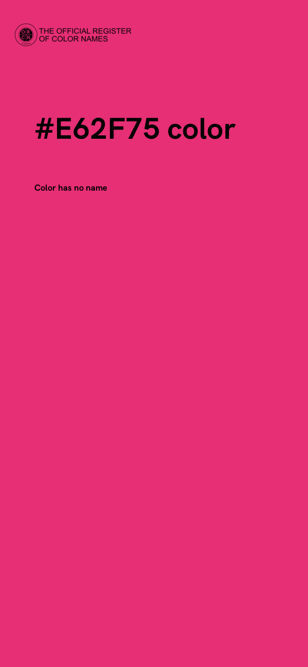 #E62F75 color image