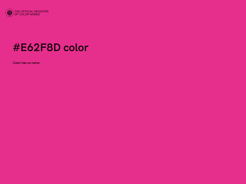 #E62F8D color image