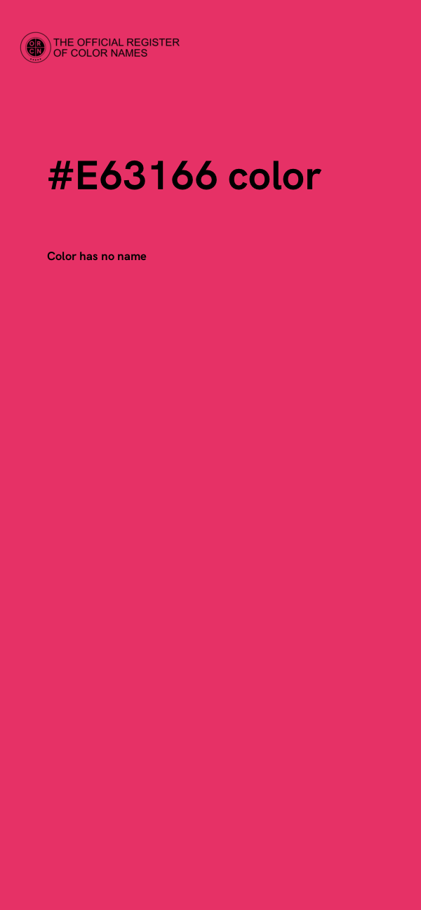 #E63166 color image