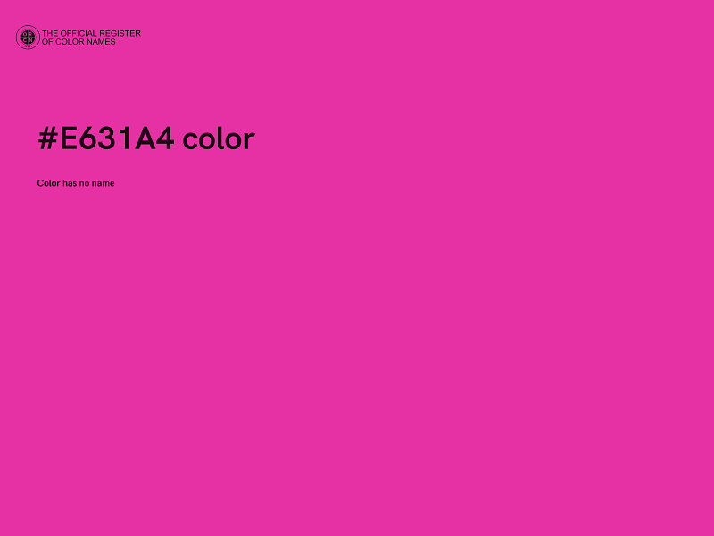 #E631A4 color image