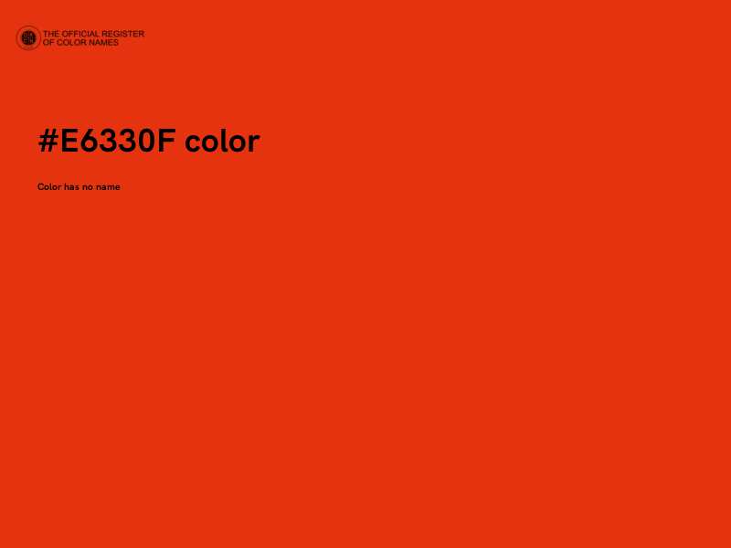 #E6330F color image