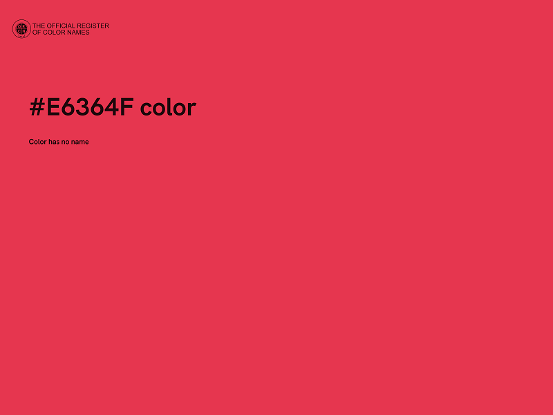 #E6364F color image