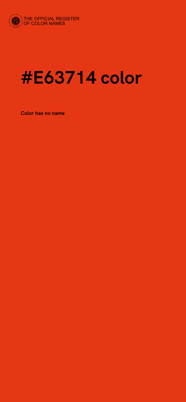 #E63714 color image