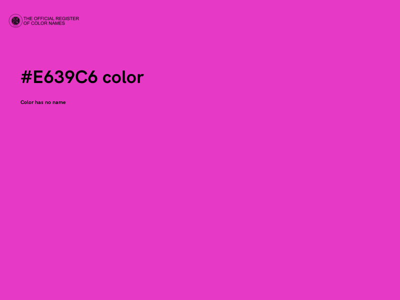 #E639C6 color image