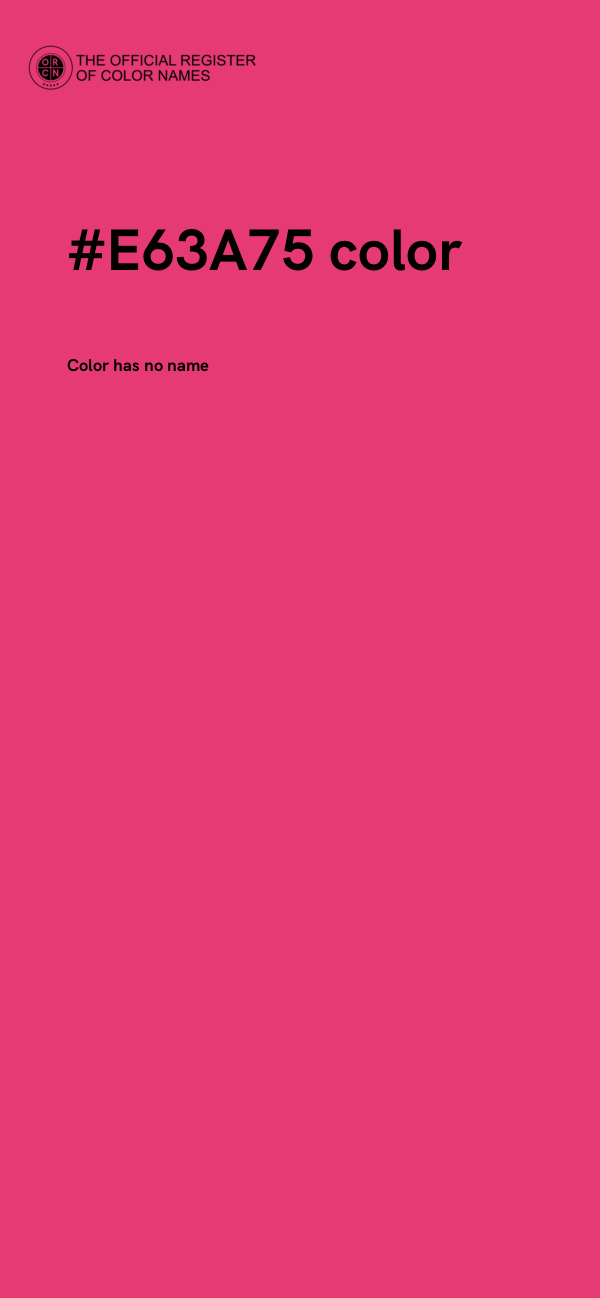 #E63A75 color image