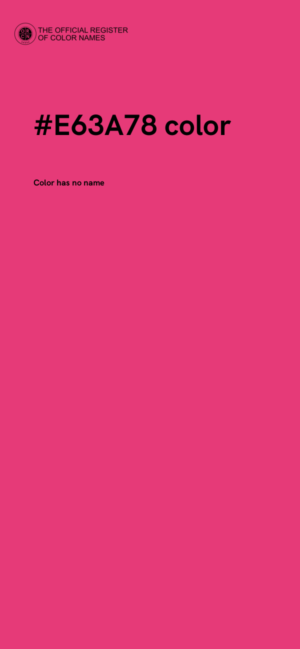 #E63A78 color image