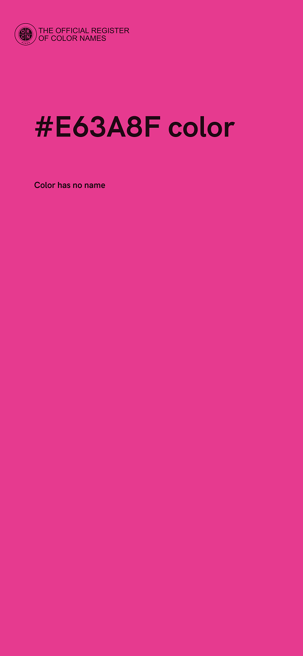 #E63A8F color image
