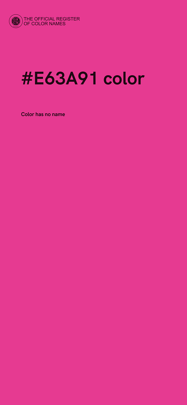 #E63A91 color image