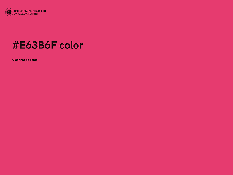 #E63B6F color image