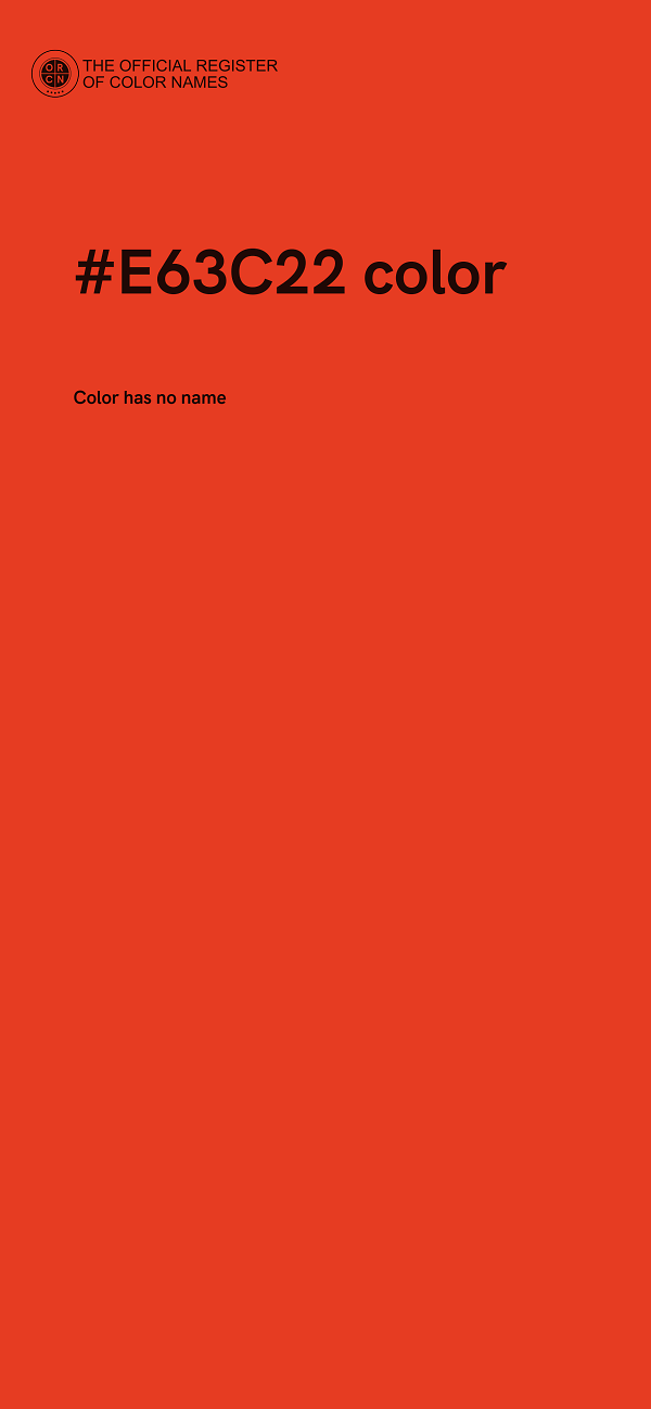 #E63C22 color image