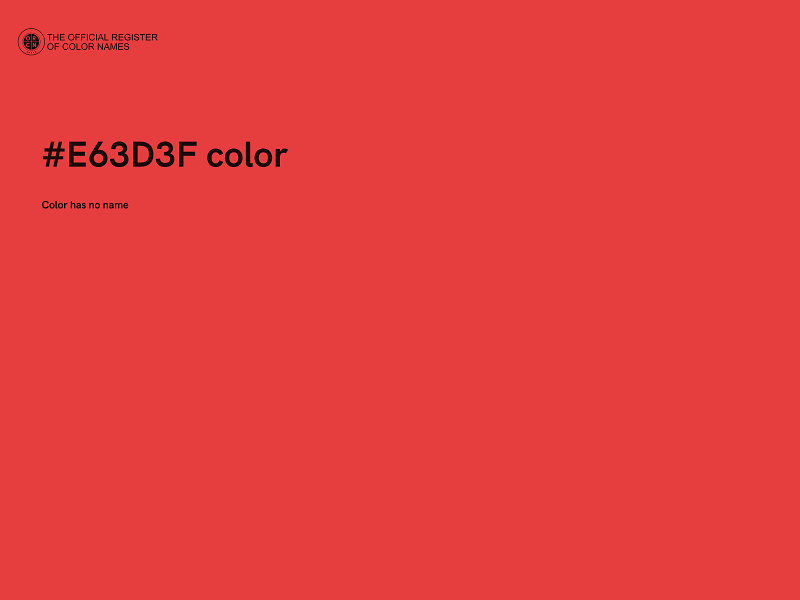 #E63D3F color image