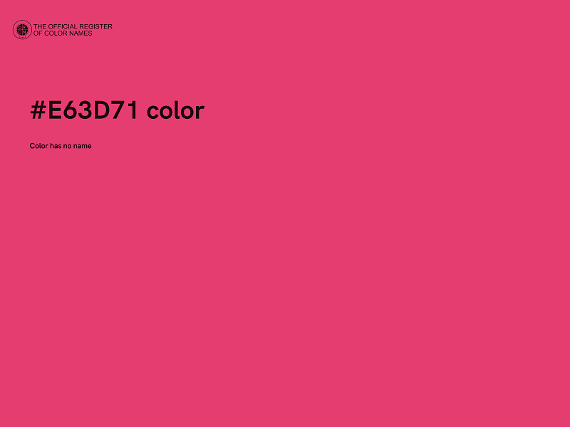 #E63D71 color image