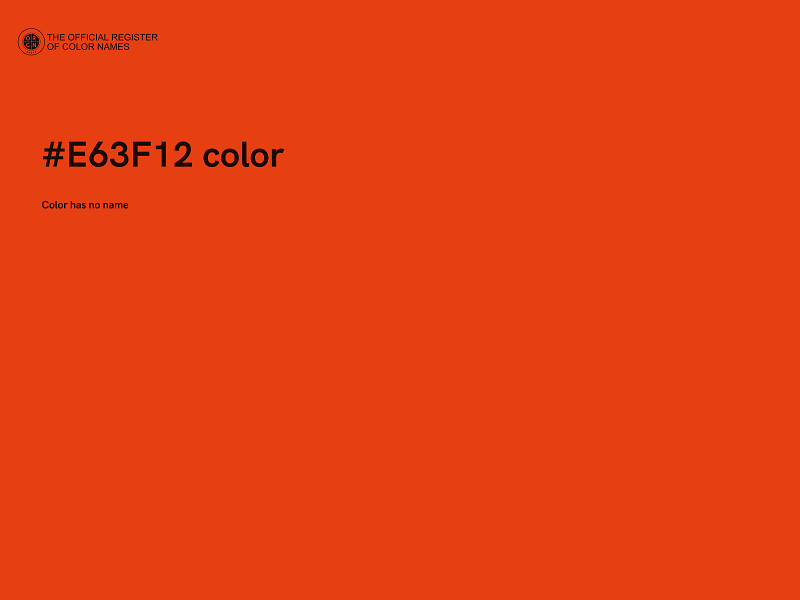 #E63F12 color image