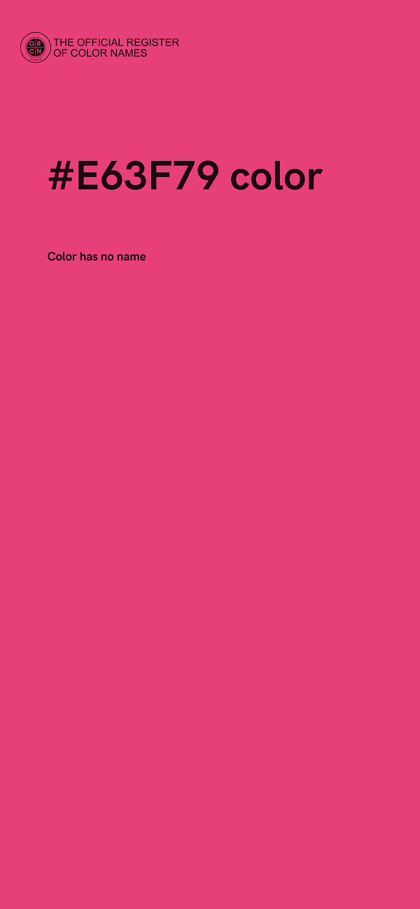 #E63F79 color image