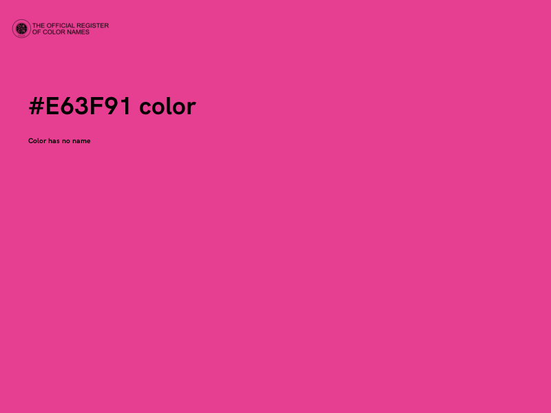 #E63F91 color image