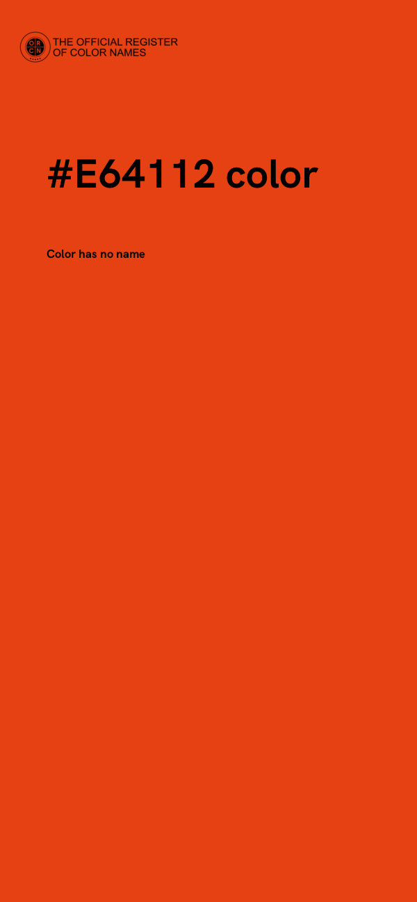 #E64112 color image