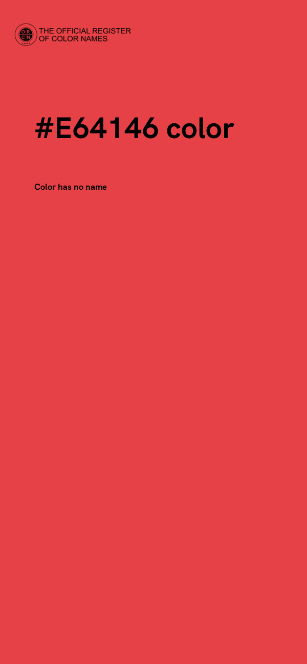 #E64146 color image