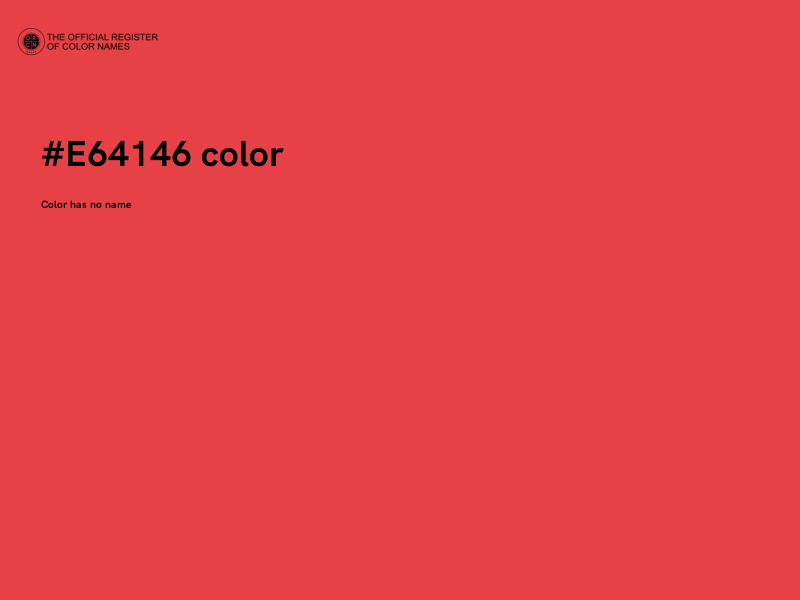 #E64146 color image