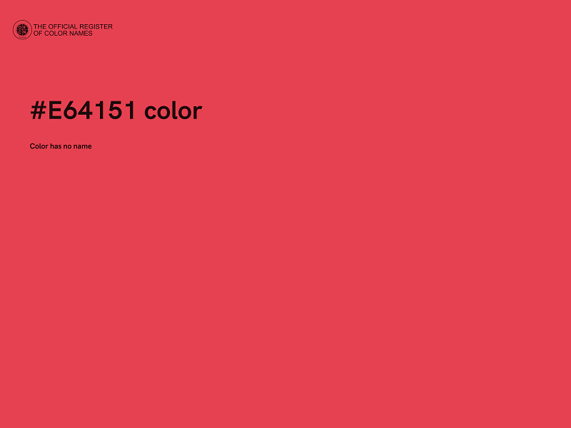 #E64151 color image