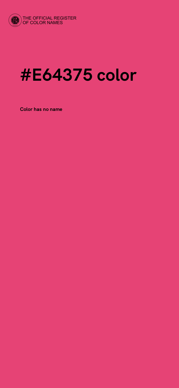 #E64375 color image