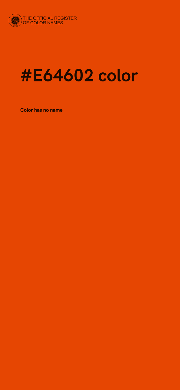 #E64602 color image
