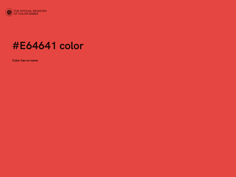 #E64641 color image