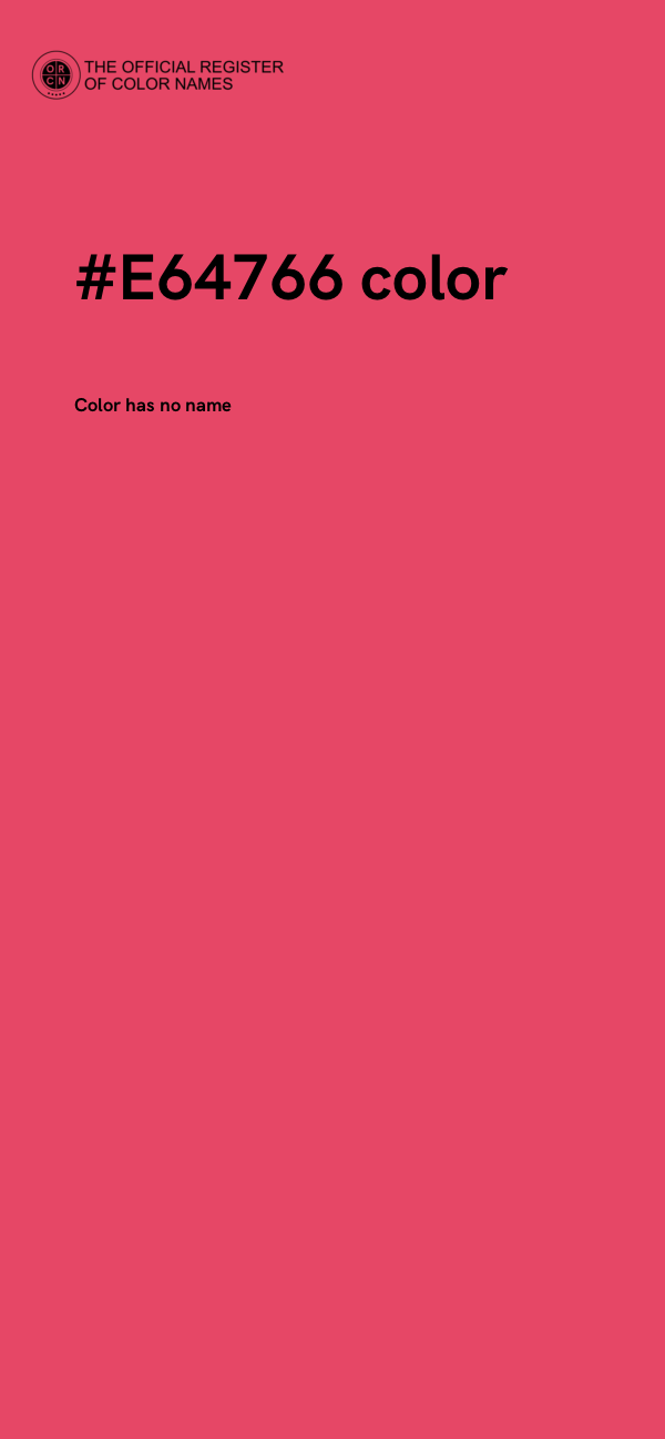 #E64766 color image