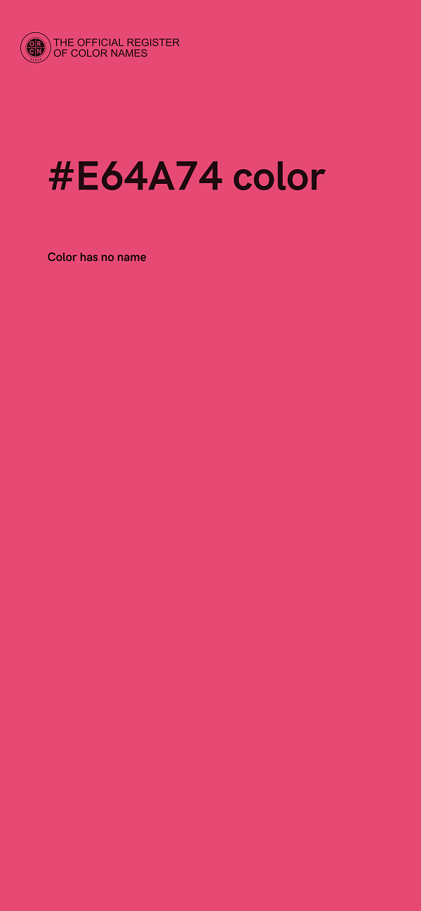 #E64A74 color image