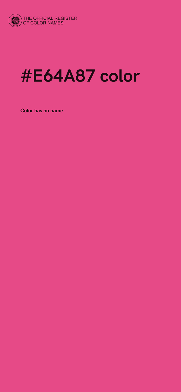#E64A87 color image