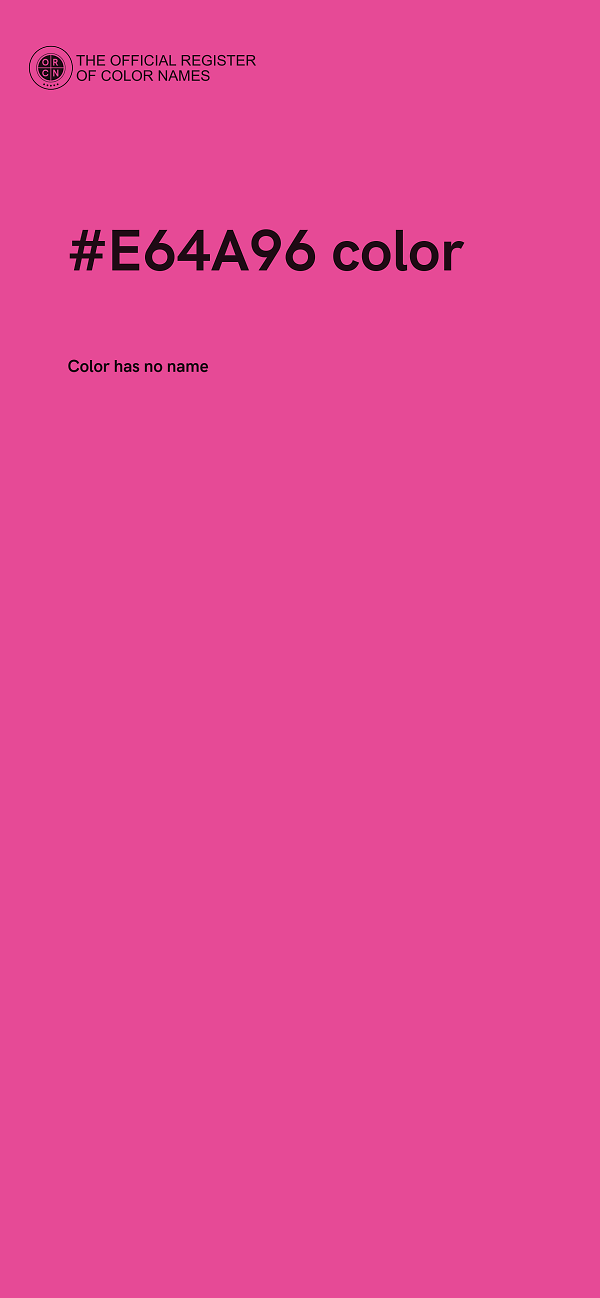 #E64A96 color image