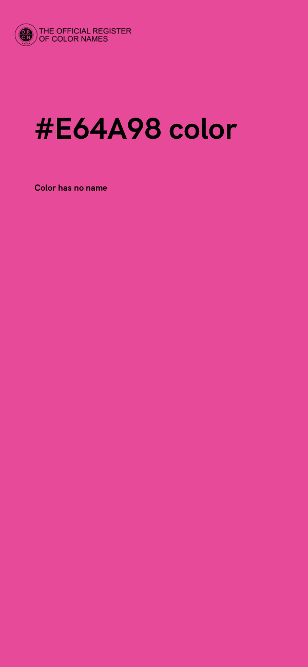 #E64A98 color image