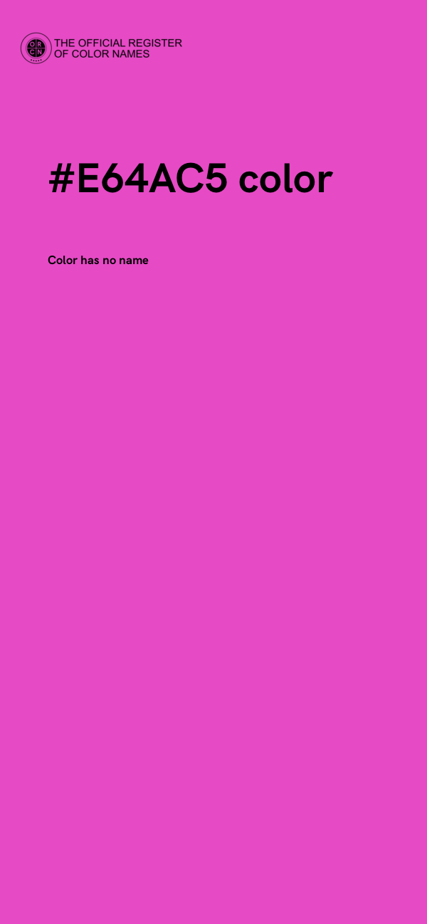 #E64AC5 color image