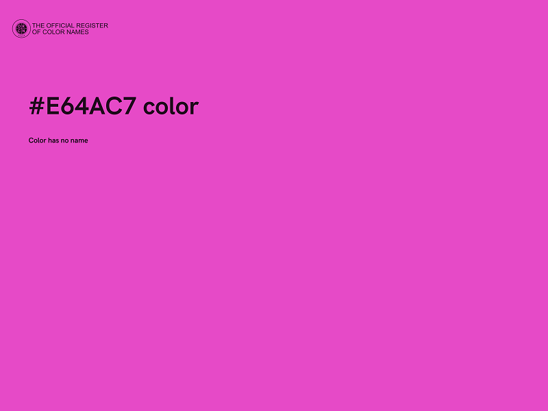 #E64AC7 color image