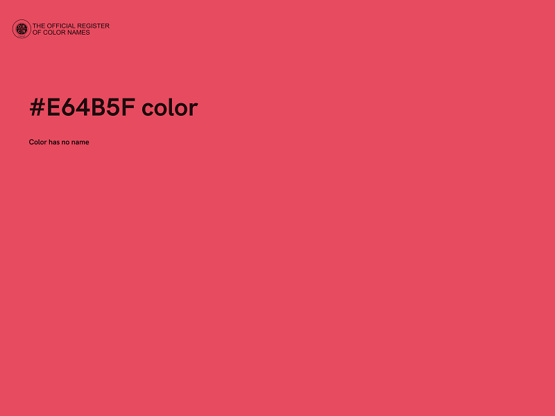 #E64B5F color image