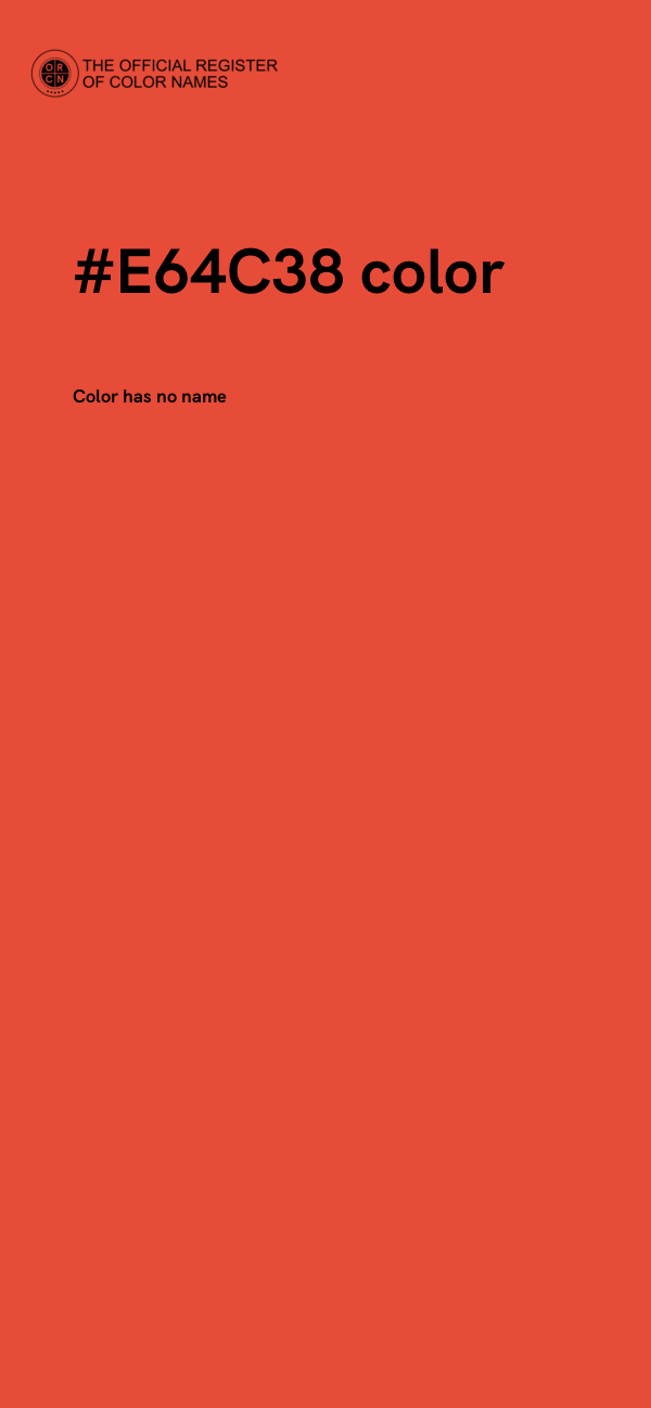 #E64C38 color image