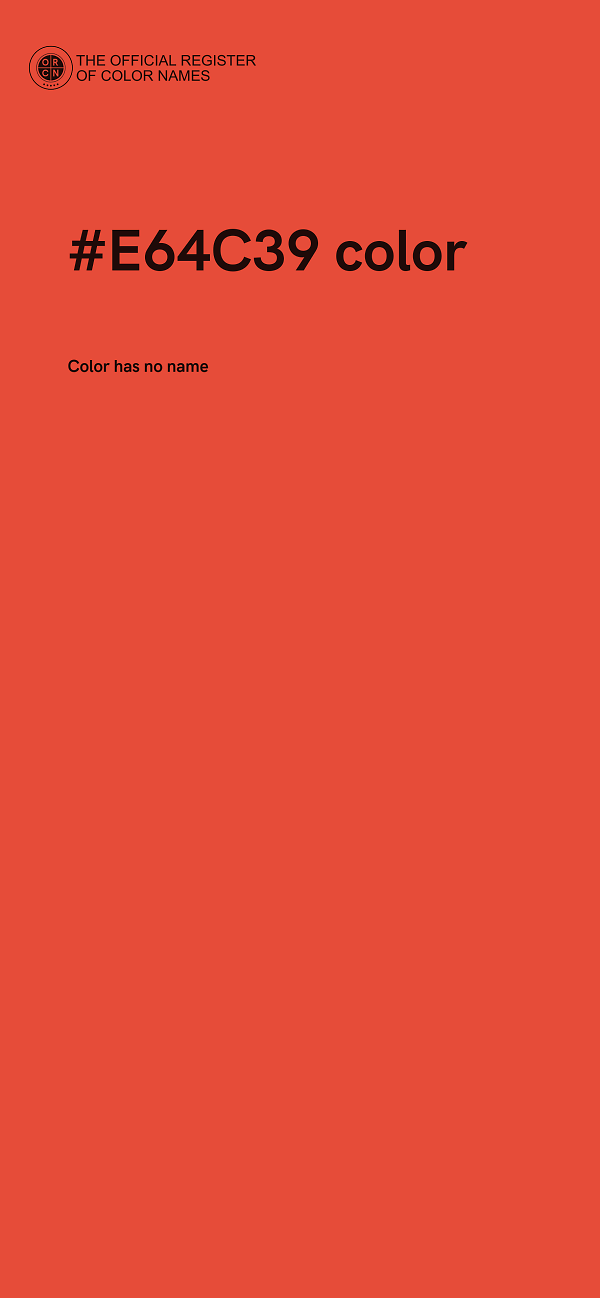#E64C39 color image