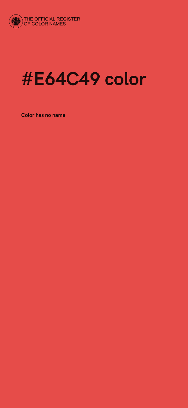 #E64C49 color image
