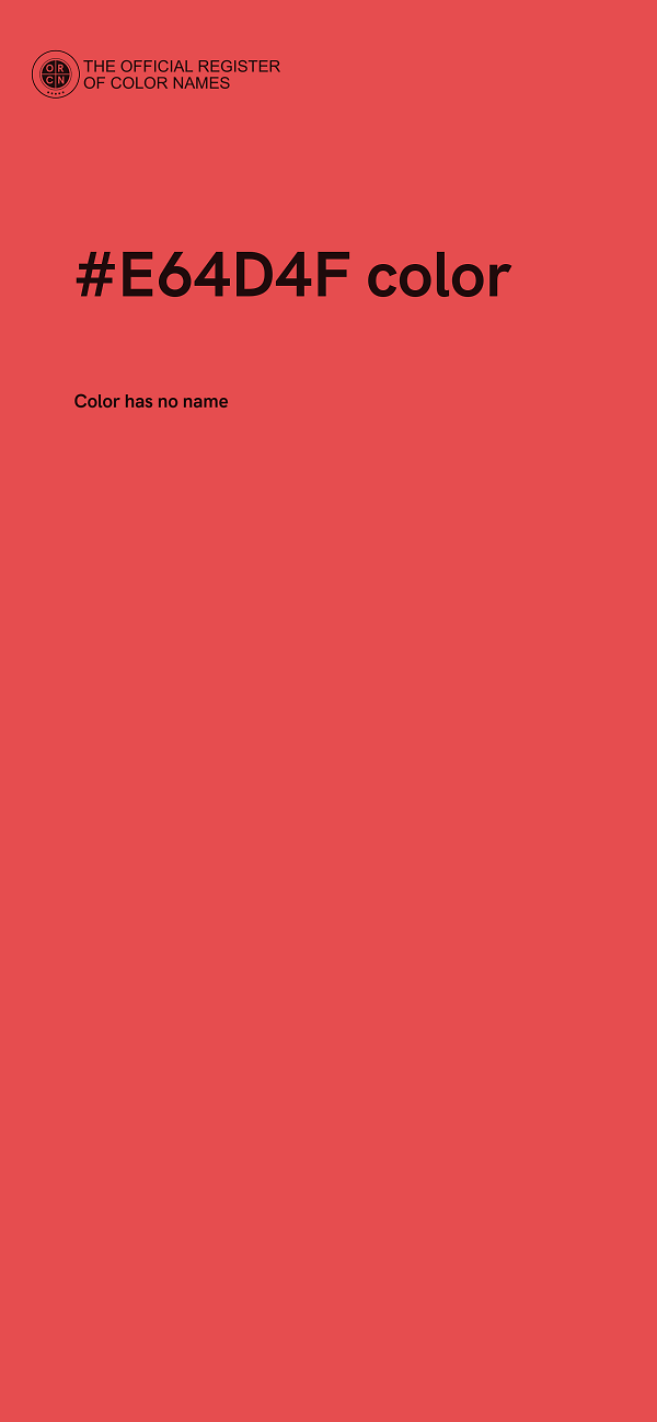 #E64D4F color image