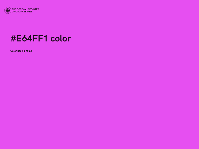 #E64FF1 color image