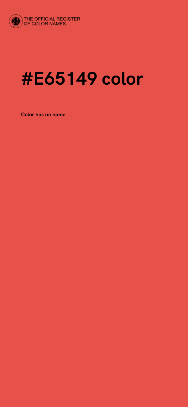 #E65149 color image