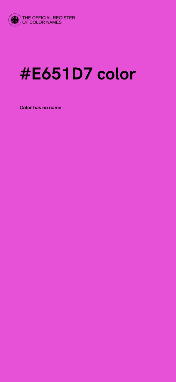 #E651D7 color image