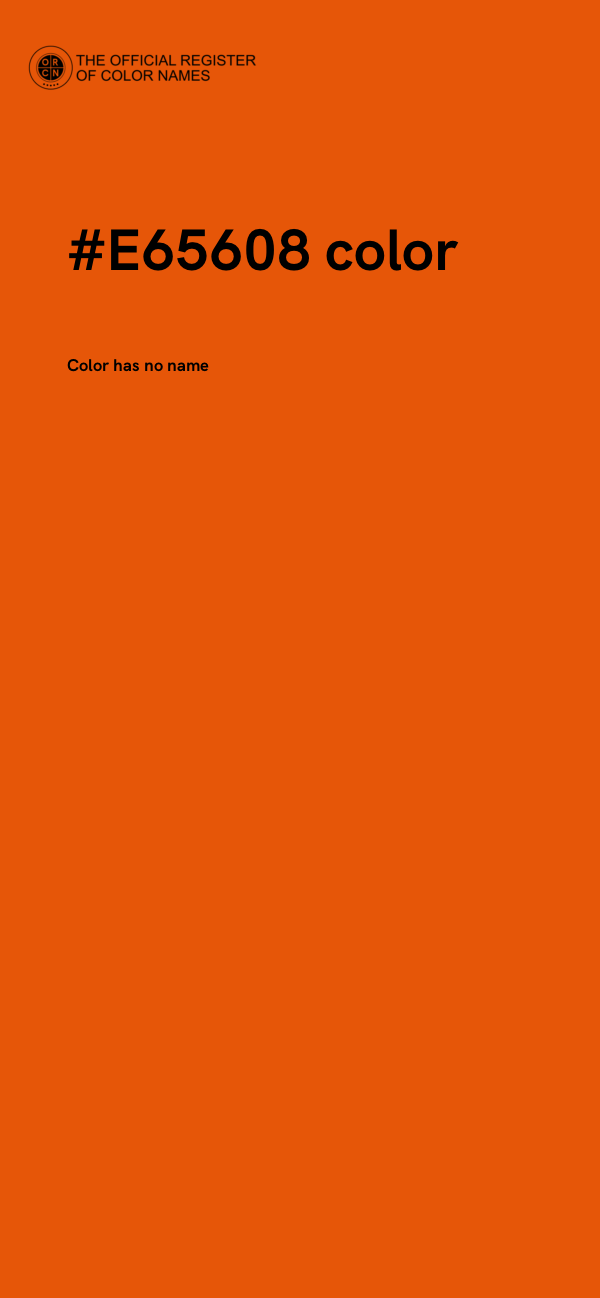 #E65608 color image