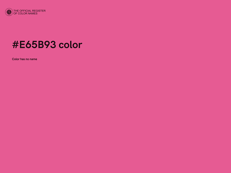 #E65B93 color image